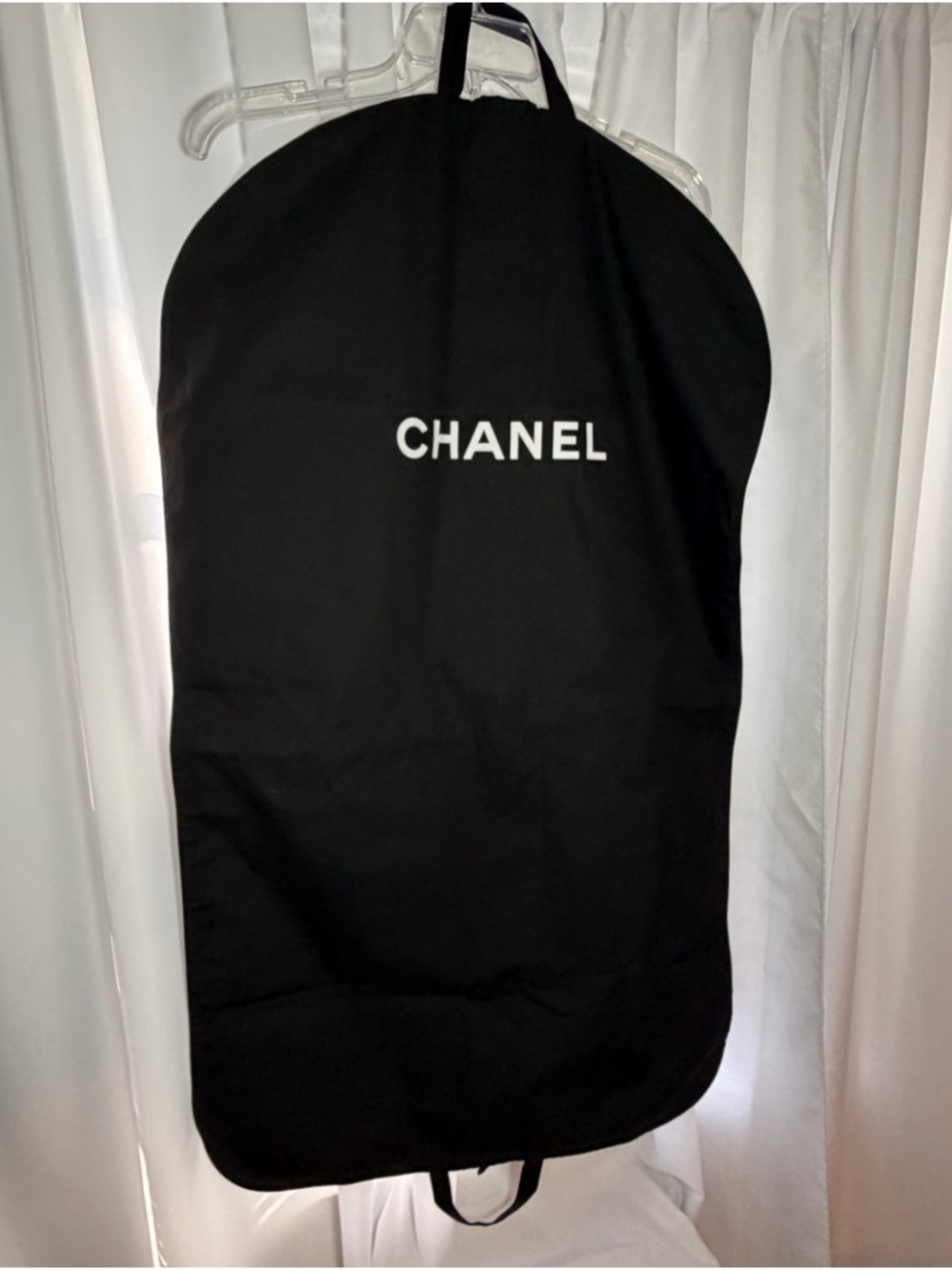 CHANEL Black Cloth Garment Bag
